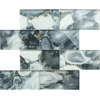 Mozaiková sada Skleněná mozaika Blue 30,6x30,2 cm