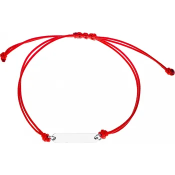Náramek Šperky4U Červený textilní náramek s destičkou - ON020R