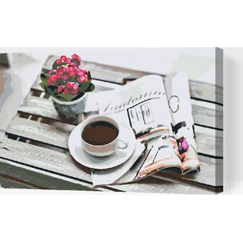 Malování podle čísel - Odpolední čtení Velikost: 40x60cm, Rámování: Pouze srolované plátno