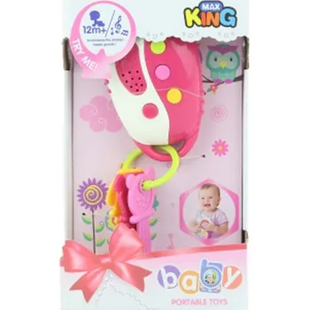 Max King Klíče na baterie růžové Hračka pro nejmenší Max King Klíče na baterie růžové