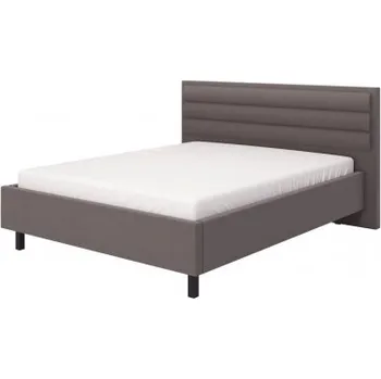 Postel Manželská postel 160x200cm Corey - sv. šedá/černé nohy