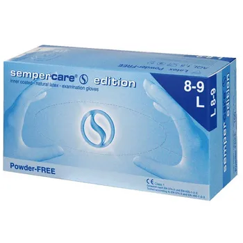 Vyšetřovací rukavice Sempermed Sempercare Edition latexové nepudrované bílé 100 ks