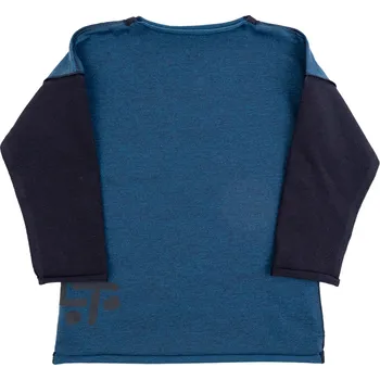 tmavě modré melírované tričko s dlouhým rukávem