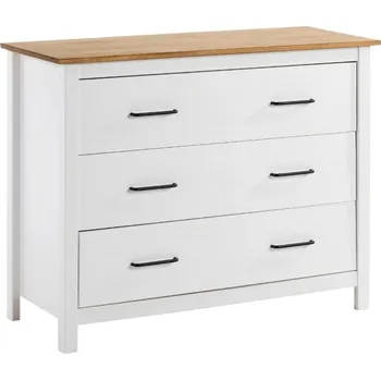 Komoda Bílá borovicová komoda Marckeric Miranda 100 x 40 cm