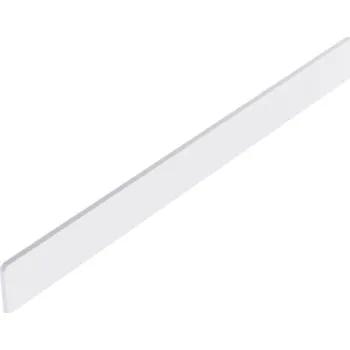 Prodejní regál Čelní opěra nízká lichoběžníku (plast bílý) 600x20 mm - ukončení oboustranného regálu SU5 | Wexta.cz