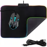 Malatec 12541 Podložka pod myš herní, podsvícená, látková