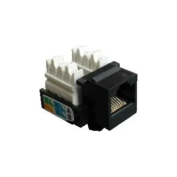 Síťový konektor DATACOM Keystone RJ45 UTP CAT5E (110) KLASIK černý