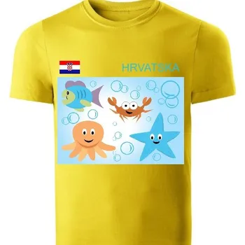 Dívčí oblečení Dětské tričko - Chorvatsko, Velikost: 110 cm, Barva: bílá