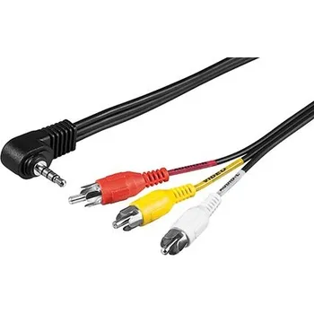 Audio kabel goobay Kabel audio/video 1x 4pol.jack3,5(M) - 3x Cinch(M), 1,5m (50209) - 11.92.4515