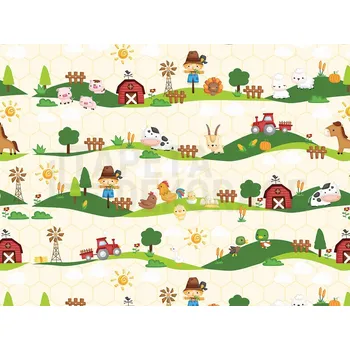 Tapeta Dětská samolepící tapeta Farma, šířka 45 cm, metráž 14045 / samolepicí fólie a tapety FARM Venilia / Gekkofix