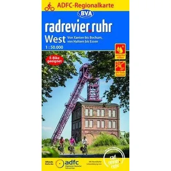 ADFC-Regionalkarte radrevier.ruhr West, 1:50.000, reiß- und wetterfest, GPS-Tracks Download