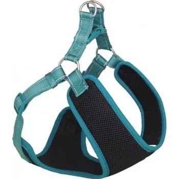 Postroj pro psa Nobby Nobby BLACK MESH REFLECT hrudní postroj tyrkysová L