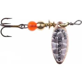 Umělá nástraha Rotační třpytka Mepps Aglia Long Rainbo Vel.0 2,5g Měděná