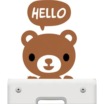 Samolepící dekorace Samolepka na vypínač "Medvídek" 11x10 cm