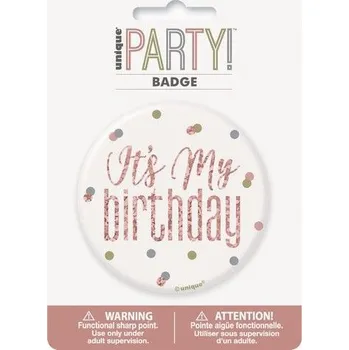 Odznak ITŚ MY BIRTHDAY růžový