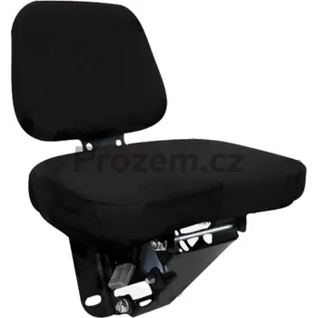 Sedadlo Sklopné sedadlo spolujezdce do traktoru, látkové černé, univerzální, skládací sedačka spolujezdce do traktoru