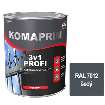 barva na kov Komaprim 3v1 Profi - RAL 7012 šedý 0,75 l