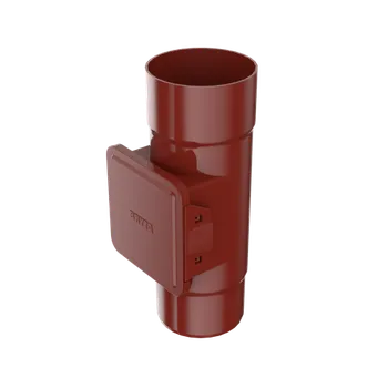 okap BRYZA Lapač listí s dvířky pro plastové okapy Ø 110 mm, Červená RAL 3011