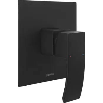 Vodovodní baterie Sapho GINKO podomítková sprchová baterie, 1 výstup, černá mat