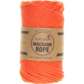 Příze Maccaroni Rope 4 mm oranžová 503