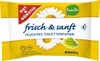 Toaletní papír Gut & Günstig Vlhčený toaletní papír s heřmánkem 70 ks