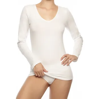 Dámské tričko Cotonella Jednobarevné bavlněné tričko s dlouhým rukávem BASIC 660526