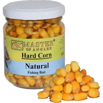 Návnadová surovina Master of Angler Kukuřice Hard Corn Bait - 212 ml/Karamel