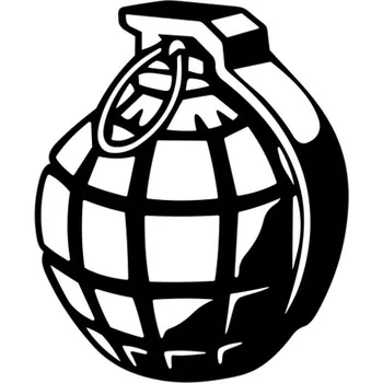 Samolepicí dekorace na vozidlo Samolepka ruční granát na auto a motorku, tuning nálepka (5305)