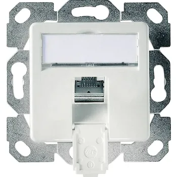 Datový terminál Telegärtner síťová zásuvka pod omítku panel s čelní deskou CAT 6 1 port alpská bílá