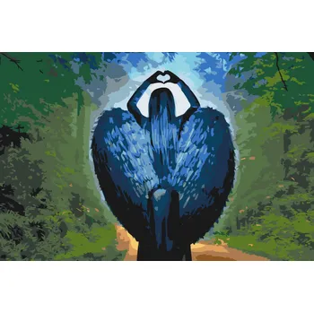 Malování podle čísel - Anděl šířící lásku Velikost: 40x60cm, Rámování: Pouze srolované plátno