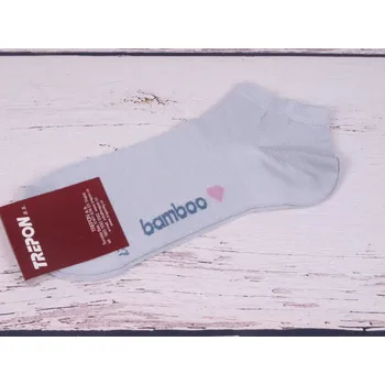 Ponožky TREPON MANGA nízké kotníkové bambusové šedé bamboo velikosti ponožek: 24-25 ( EUR vel. 37-38)
