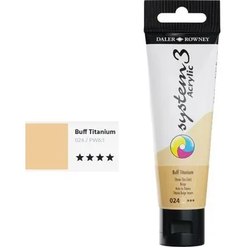 Speciální výtvarná barva Daler & Rowney System 3 Acrylic 59ml - Buff Titanium 024