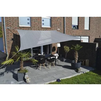 Krycí plachta Sluneční plachta, HDPE 180 g/m², stříbrno-šedá 250x300 cm