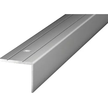 LED páska ALU schodový profil, stříbrný, 1m 24,5x20mm; šroubovací (předvrtaný)