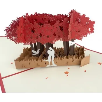 3D přání - Pár pod stromem , promoce - dárek k promoci