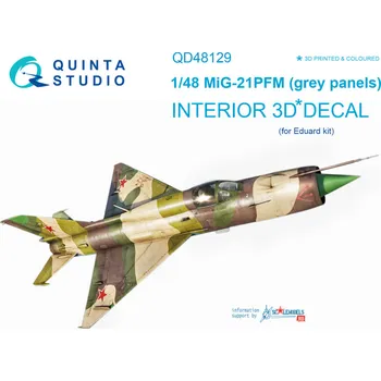 Plastikový model Quinta studio 1/48 MiG-21 PFM 3D-Printed Interior (EDU)