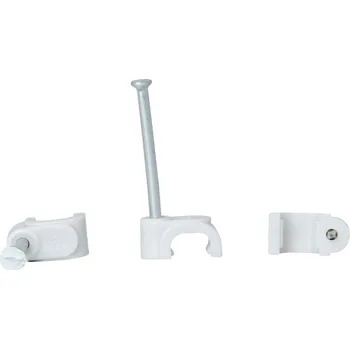 Stahovací páska Kopp 346304082 hřebíkové příchytky 346304082 Průměr kabelového svazku (rozsah) 5 do 10 mm pro plochý kabel šedá 50 ks