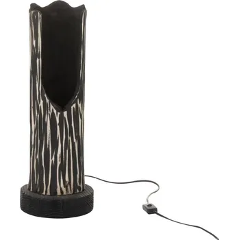 Stojací lampa Stojací dřevěná lampa Paulownia Black 1 - Ø 20*51 cm
