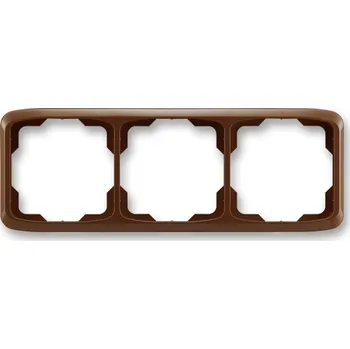 vypínač ABB 3901A-B30 H Tango® Rámeček pro elektroinstalační přístroje, trojnásobný vodorovný, hnědá