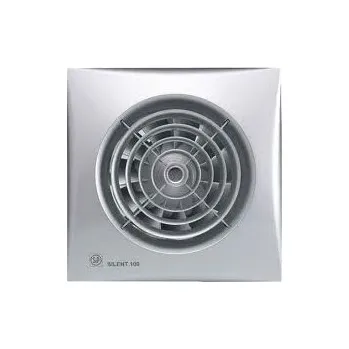 Domácí ventilátor Soler&Palau ventilátor SILENT 100 CZ Silver - zpětná klapka, kuličková ložiska, tichý chod 100mm
