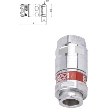 Příslušenství ke kompresoru GAV BEZPEČNOSTNÍ RYCHLOSPOJKA MAGNUM STL.VZDUCH 3/8" vnitřní závit