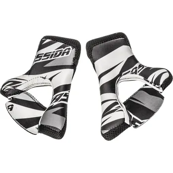 Helma na motorku Lícnice interieru pro přilby Cross Pro 2, CASSIDA (černá/bílá/šedá) (Velikost: XL)