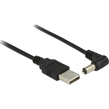 Napájecí kabel Delock napájecí kabel USB > DC 5.5 x 2.1 mm samec 90° 1.5 m (83578)
