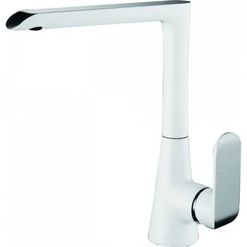 Vodovodní baterie BESTECO NOBLESS TINA Dřezová Baterie Stojánková Bílá Chrom