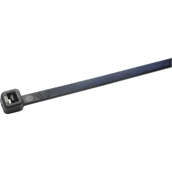 Stahovací páska WKK 110127071, 110127071, stahovací pásky, 7.60 mm, 200 mm, černá, odolná vůči UV záření, 100 ks