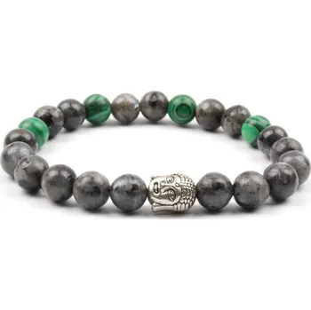 Náramek Moni - náramek labradorit, malachit s Budhou