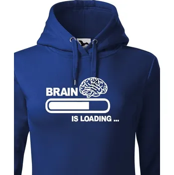 Dámská mikina Dámská mikina - Brain Loading, Barva Modrá, Velikost XL, Canvas Dámská mikina Bezvatriko.cz 503001