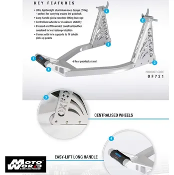 Motodoplněk Hliníkový stojan Oxford OF721 pro rolny