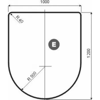 Romotop plech pod kamna E 1000x1200