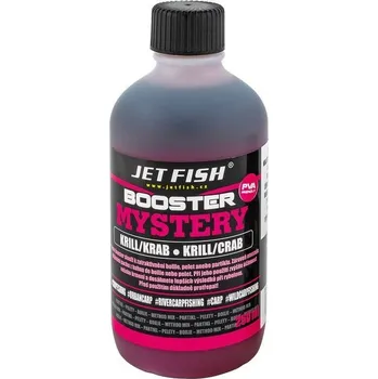 Návnadová surovina Booster JetFish Mystery 250ml Jahoda/Moruše